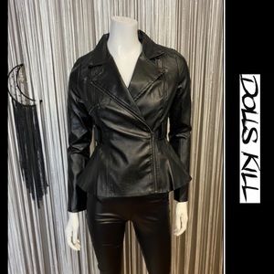 Dolls Kill Black Leather Jacket